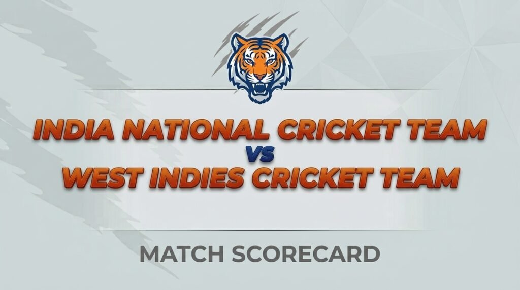 india national cricket team vs west indies cricket team match scorecard