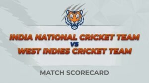 india national cricket team vs west indies cricket team match scorecard