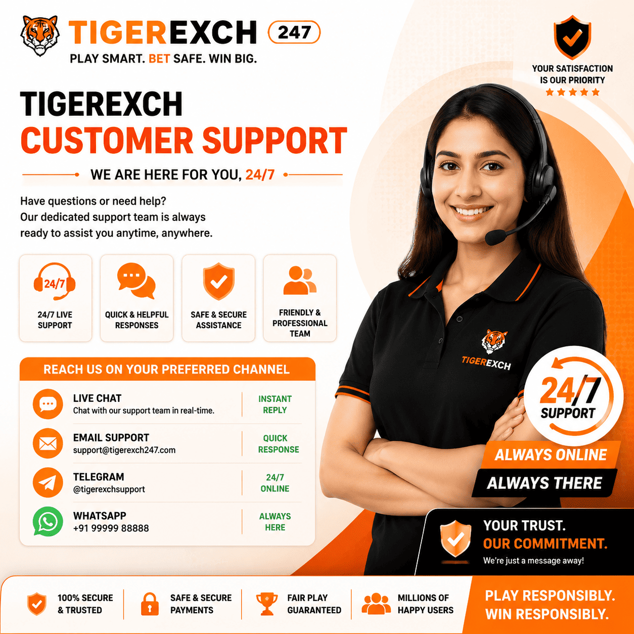 Tigerexch customer support 24/7