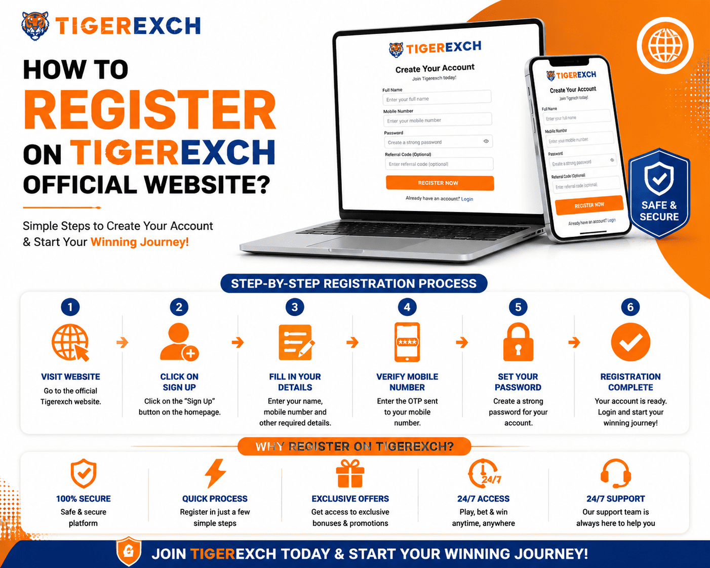 How to register on Tigerexch official website